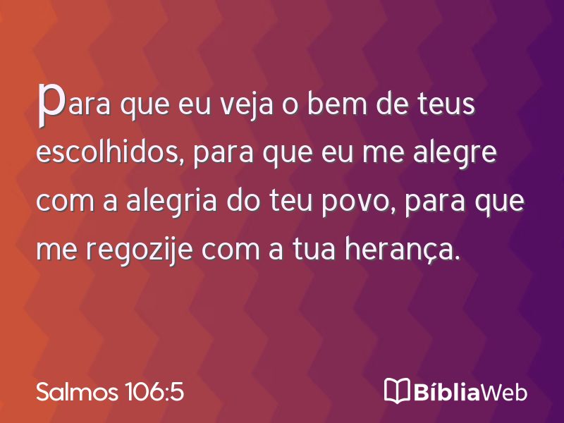 Salmos 106:5 em imagem para compartilhar
