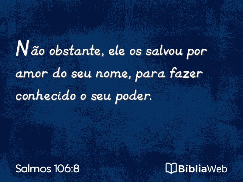 Salmos 106:8 em imagem para compartilhar