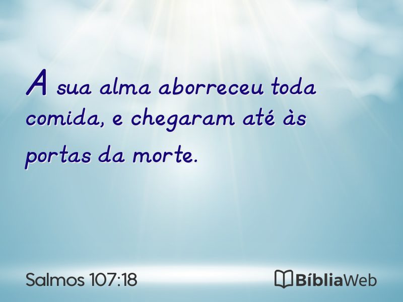 Salmos 107:18 em imagem para compartilhar