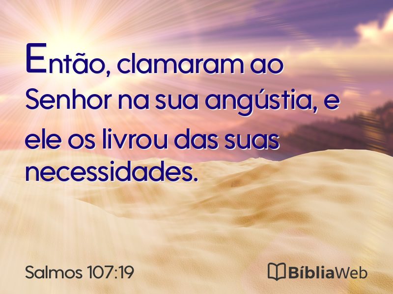Salmos 107:19 em imagem para compartilhar