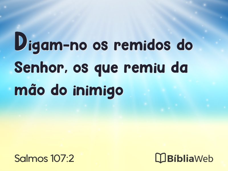 Salmos 107:2 em imagem para compartilhar