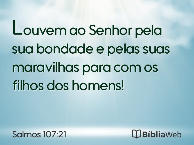 Salmos 107:21 em imagem para compartilhar