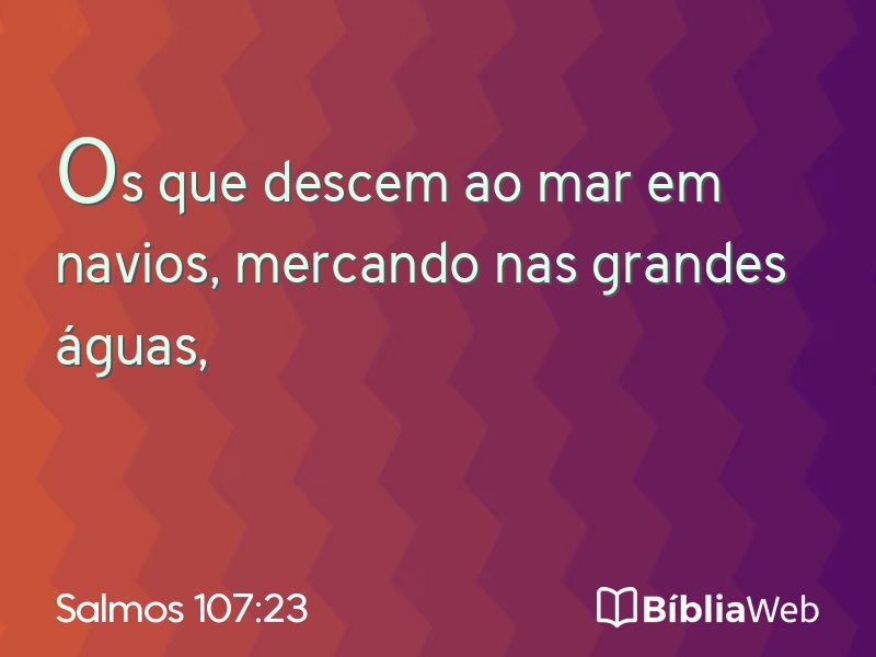 Salmos 107:23 em imagem para compartilhar