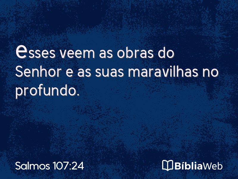 Salmos 107:24 em imagem para compartilhar