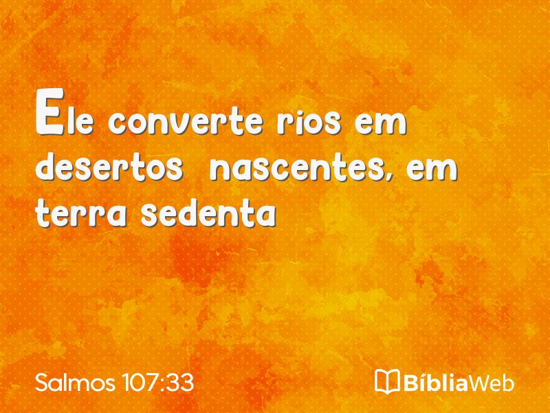 Salmos 107:33 em imagem para compartilhar