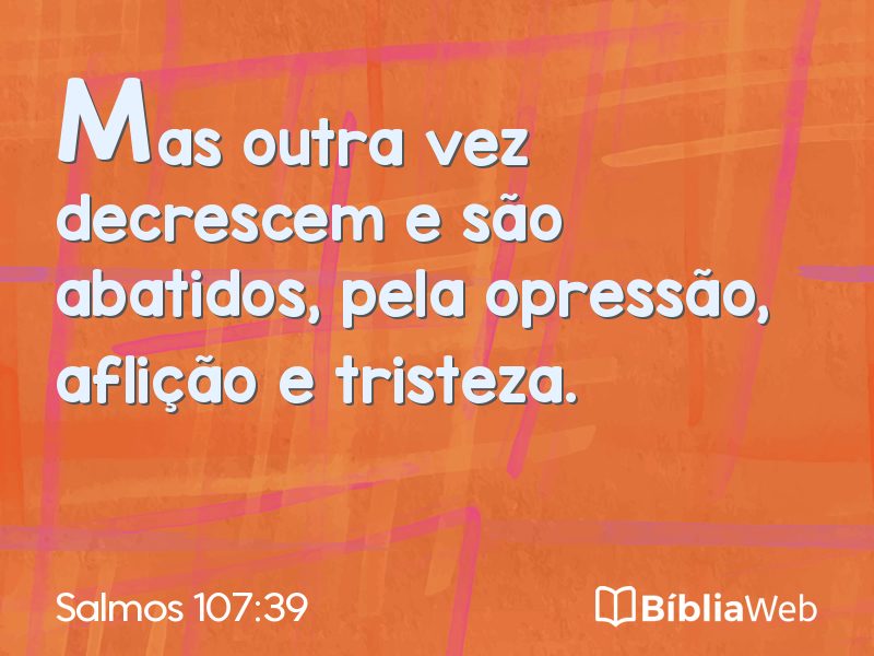 Salmos 107:39 em imagem para compartilhar