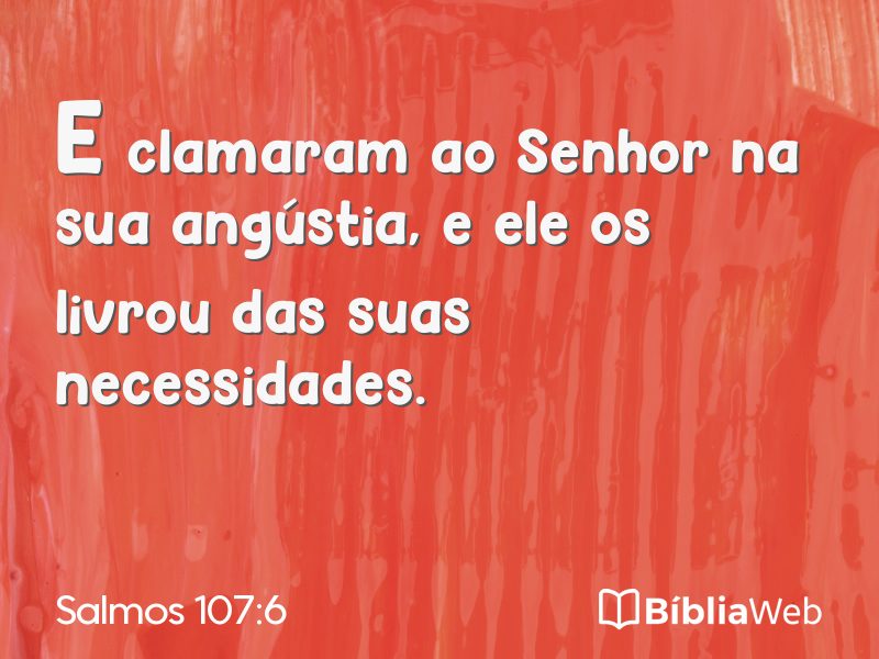 Salmos 107:6 em imagem para compartilhar