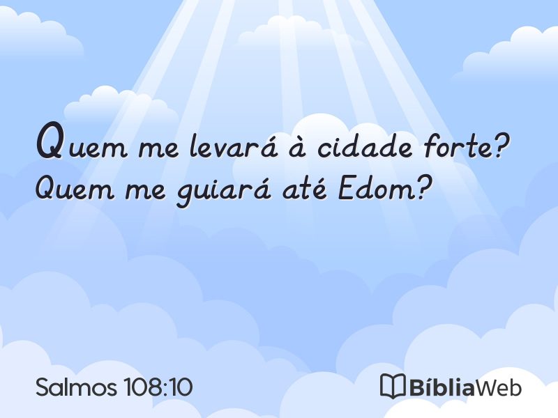 Salmos 108:10 em imagem para compartilhar