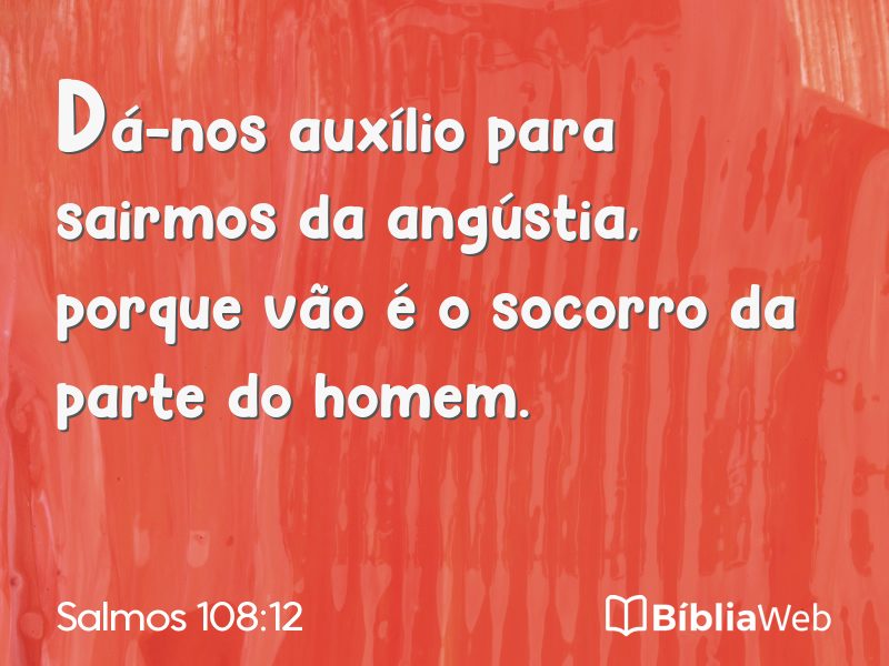 Salmos 108:12 em imagem para compartilhar