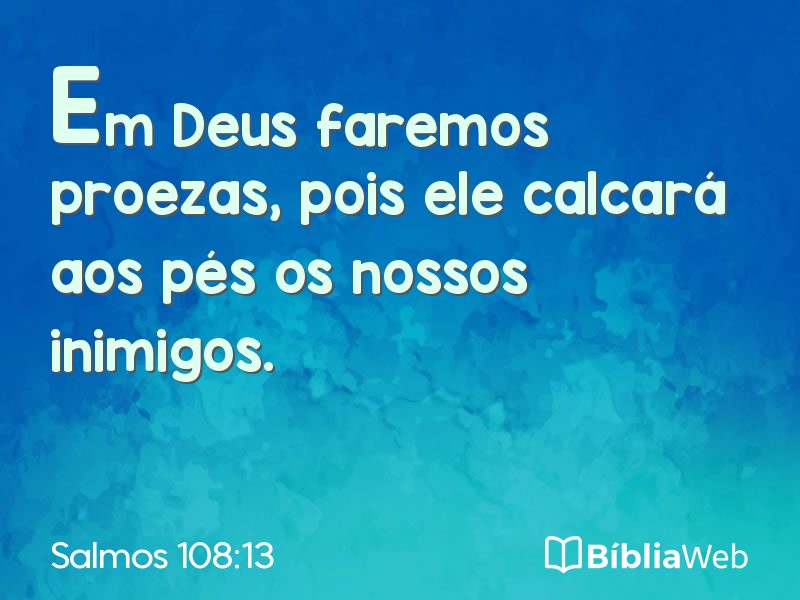 Salmos 108:13 em imagem para compartilhar