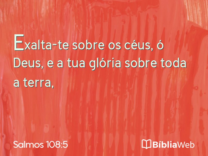 Salmos 108:5 em imagem para compartilhar