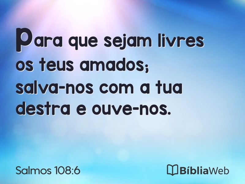Salmos 108:6 em imagem para compartilhar