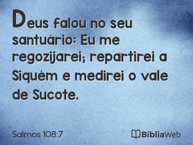 Salmos 108:7 em imagem para compartilhar