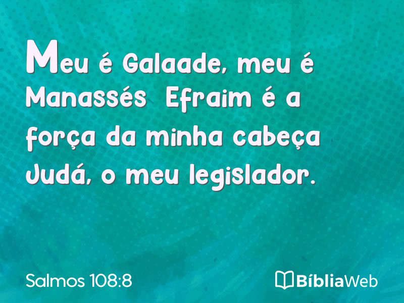 Salmos 108:8 em imagem para compartilhar