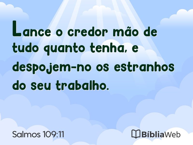 Salmos 109:11 em imagem para compartilhar