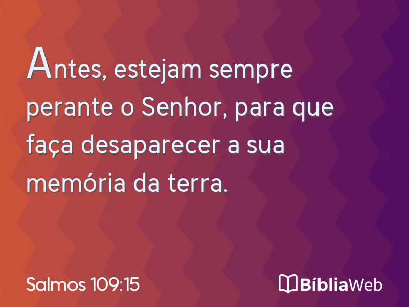 Salmos 109:15 em imagem para compartilhar