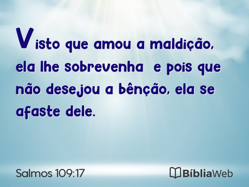 Salmos 109:17 em imagem para compartilhar
