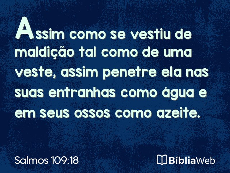 Salmos 109:18 em imagem para compartilhar