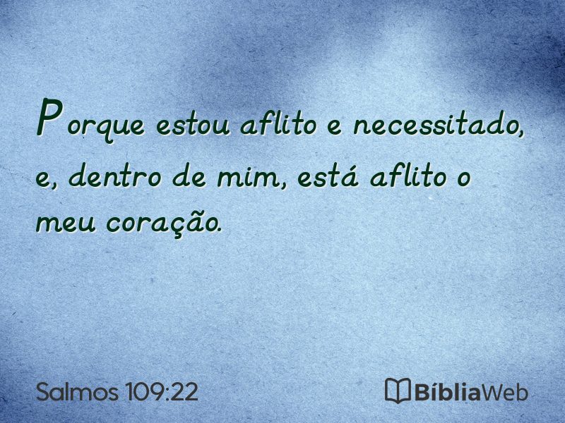 Salmos 109:22 em imagem para compartilhar