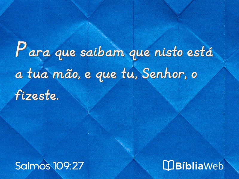 Salmos 109:27 em imagem para compartilhar