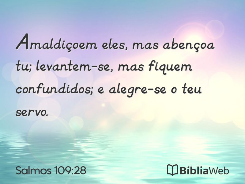 Salmos 109:28 em imagem para compartilhar