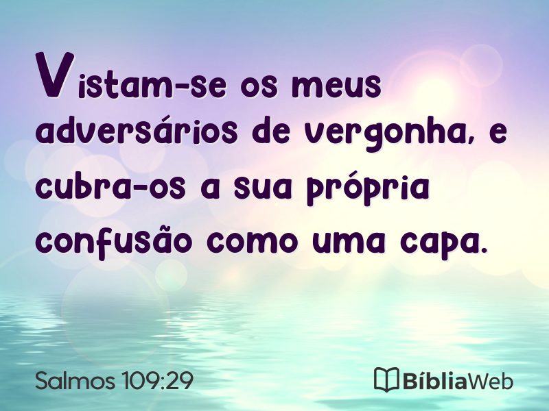 Salmos 109:29 em imagem para compartilhar