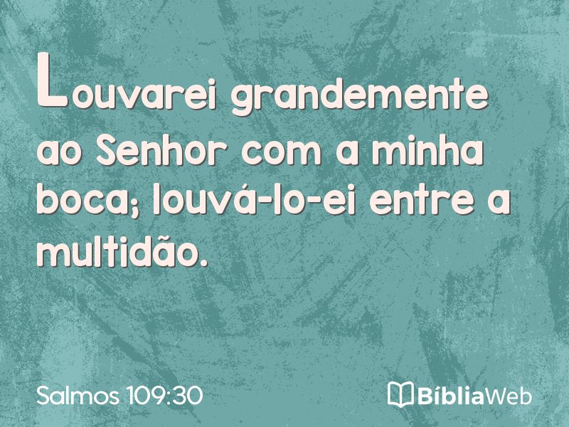 Salmos 109:30 em imagem para compartilhar