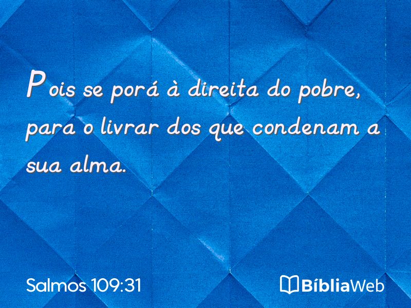 Salmos 109:31 em imagem para compartilhar