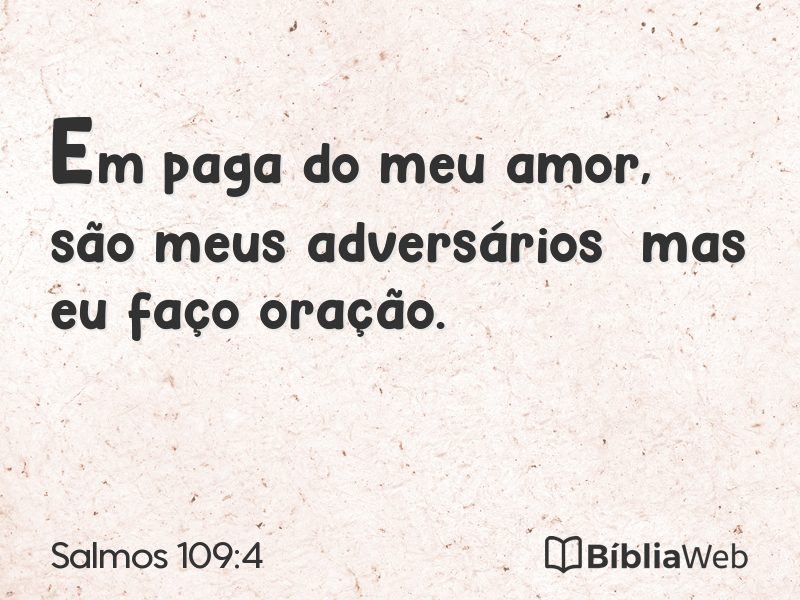 Salmos 109:4 em imagem para compartilhar