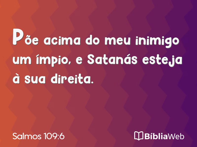 Salmos 109:6 em imagem para compartilhar