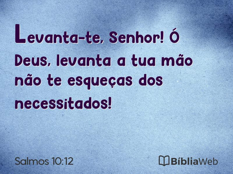 Salmos 10:12 em imagem para compartilhar
