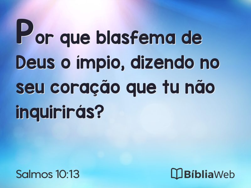 Salmos 10:13 em imagem para compartilhar