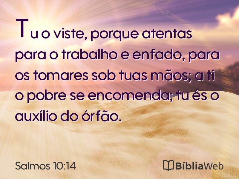 Salmos 10:14 em imagem para compartilhar