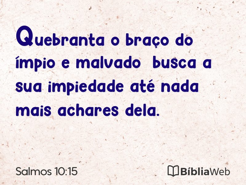 Salmos 10:15 em imagem para compartilhar