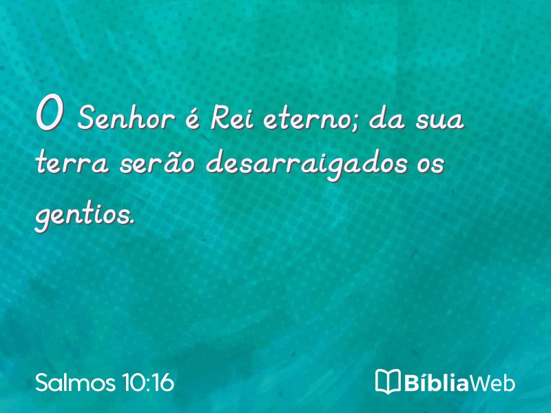 Salmos 10:16 em imagem para compartilhar