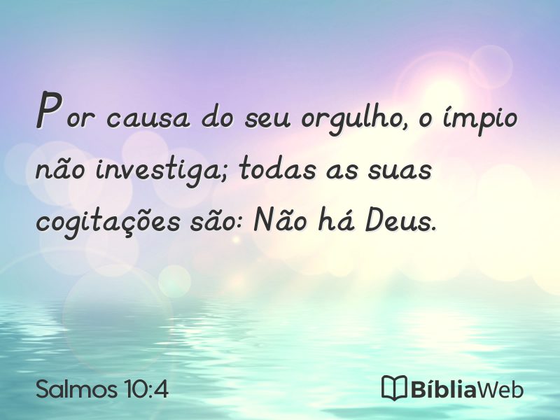 Salmos 10:4 em imagem para compartilhar