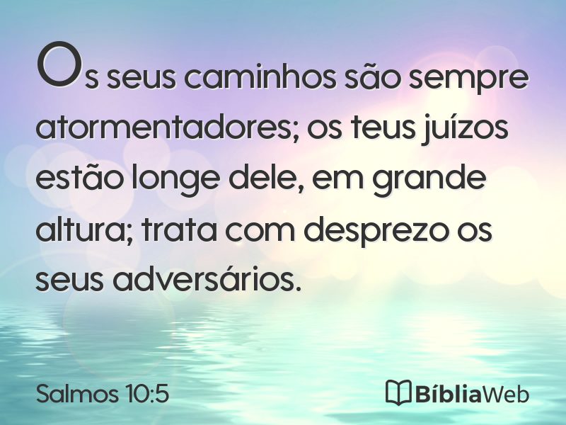 Salmos 10:5 em imagem para compartilhar