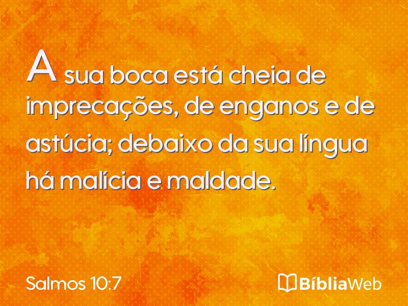 Salmos 10:7 em imagem para compartilhar