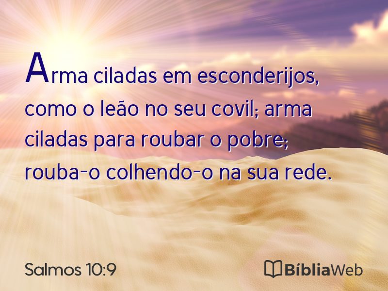 Salmos 10:9 em imagem para compartilhar