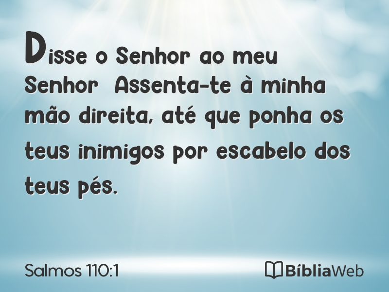 Salmos 110:1 em imagem para compartilhar