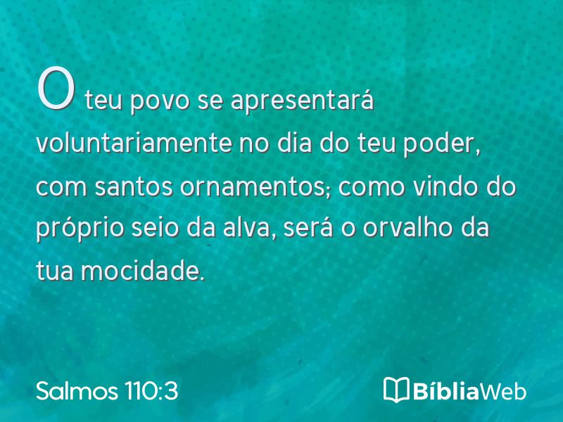 Salmos 110:3 em imagem para compartilhar
