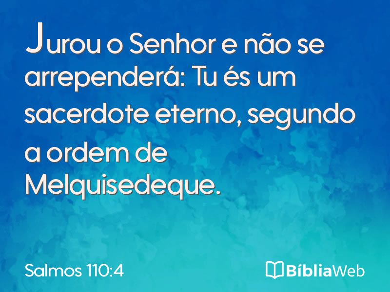 Salmos 110:4 em imagem para compartilhar