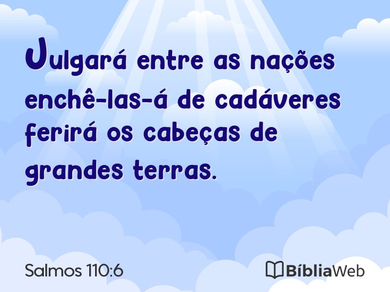Salmos 110:6 em imagem para compartilhar