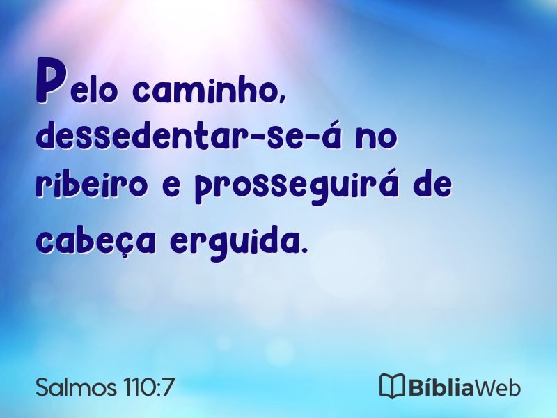 Salmos 110:7 em imagem para compartilhar
