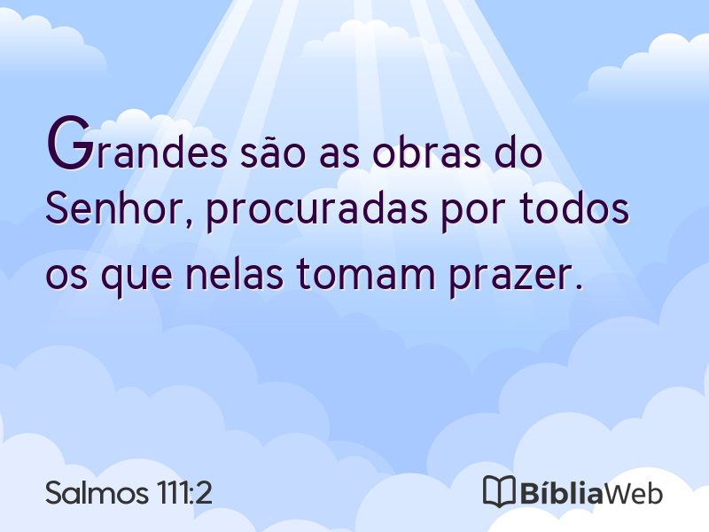 Salmos 111:2 em imagem para compartilhar