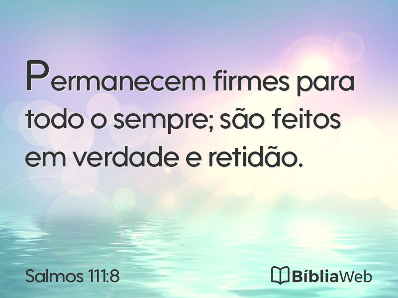 Salmos 111:8 em imagem para compartilhar