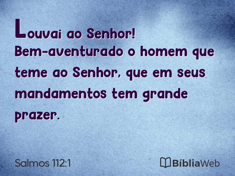 Salmos 112:1 em imagem para compartilhar