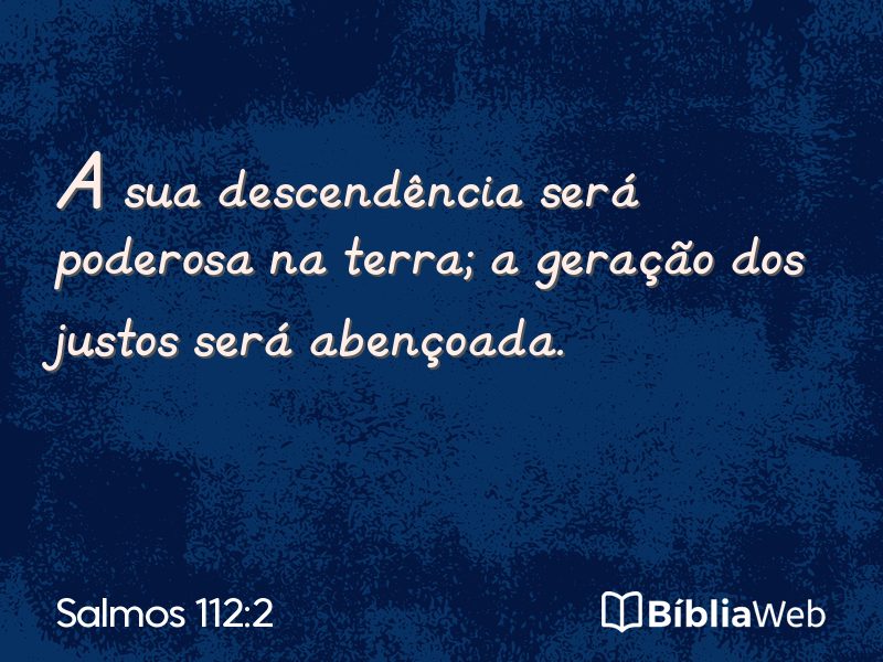 Salmos 112:2 em imagem para compartilhar
