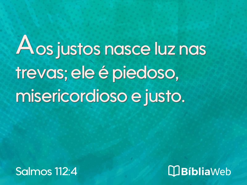 Salmos 112:4 em imagem para compartilhar