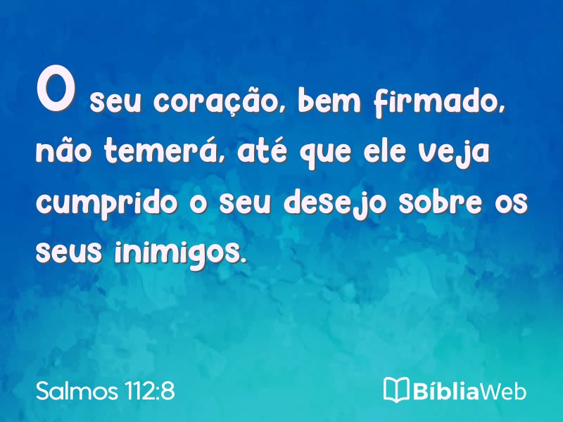 Salmos 112:8 em imagem para compartilhar